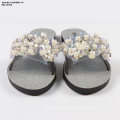 Superstarer 2020 Design Summer Rhinestone Beads Slippers for Women Fashion EVA Wedge Flip-Flops